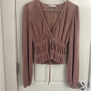 Zara Cream Silky Blouse